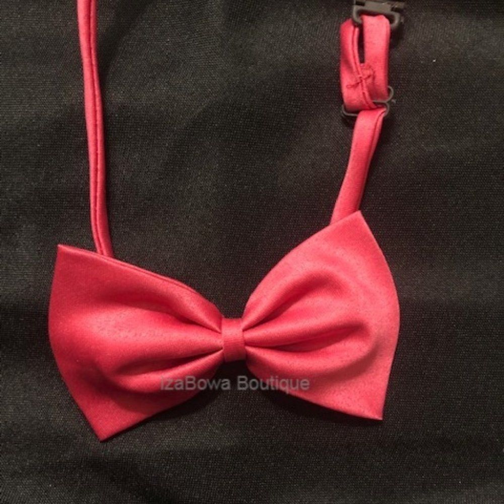Hot Pink Cotton Bow Tie =PETS= TY1125 NWT Boutique